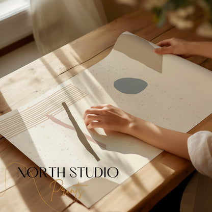 Premium Poster of Modern Minimalist Abstract Wall Art Print Posters