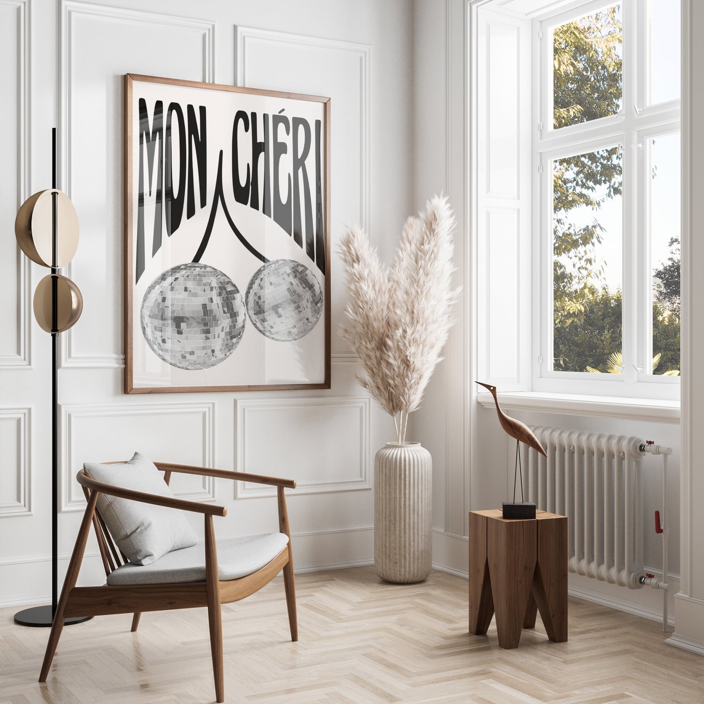 Premium Poster of Mon Cheri Disco Ball Art Aesthetic Minimalist Wall Posters