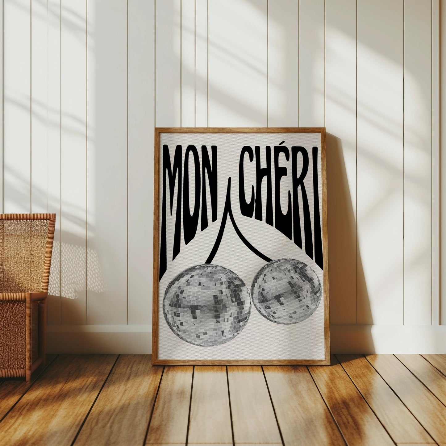 Premium Poster of Mon Cheri Disco Ball Art Aesthetic Minimalist Wall Posters