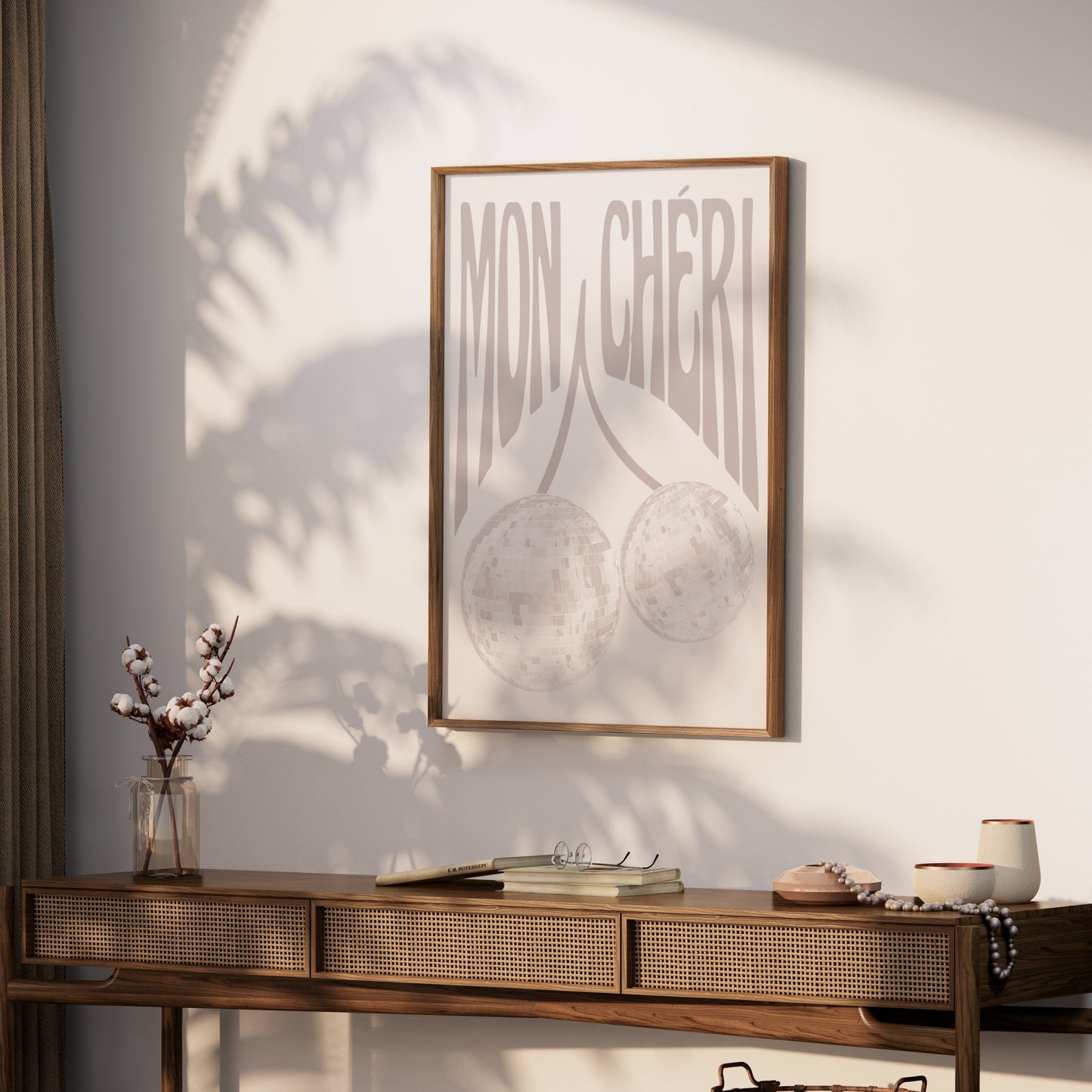 Premium Poster of Mon Cheri Disco Ball Art Poster Retro Style Posters