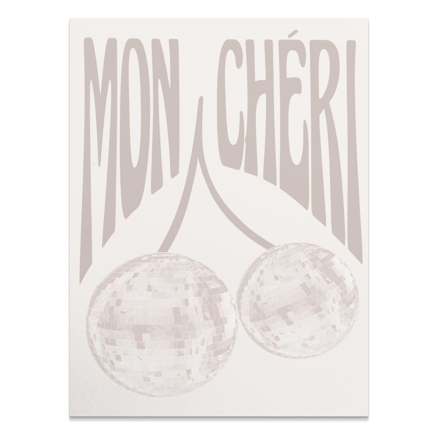 Premium Poster of Mon Cheri Disco Ball Art Poster Retro Style Posters