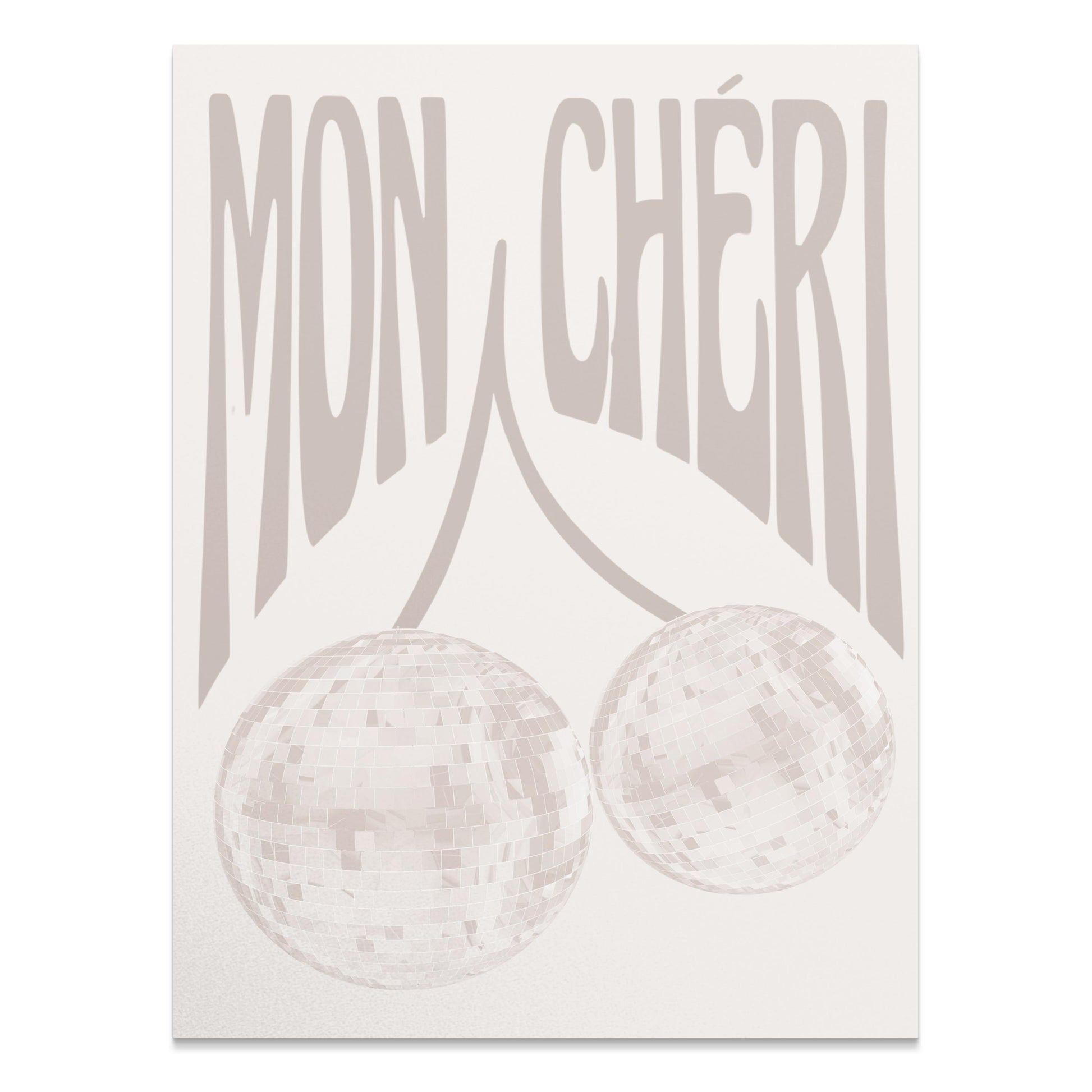 Premium Poster of Mon Cheri Disco Ball Art Poster Retro Style Posters