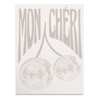 Premium Poster of Mon Cheri Disco Ball Art Poster Retro Style Posters