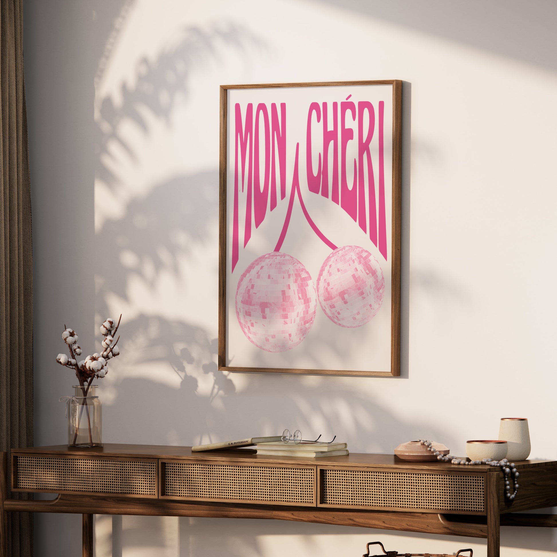Premium Poster of Mon Cheri Disco Balls Illustrated Art Print Posters