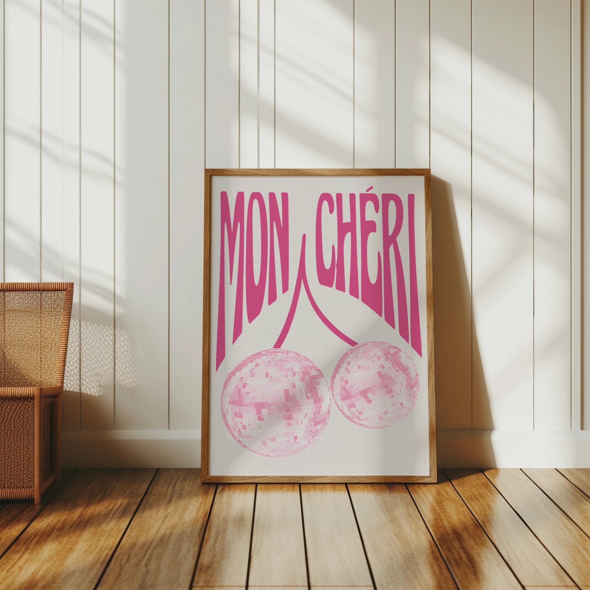 Premium Poster of Mon Cheri Disco Balls Illustrated Art Print Posters