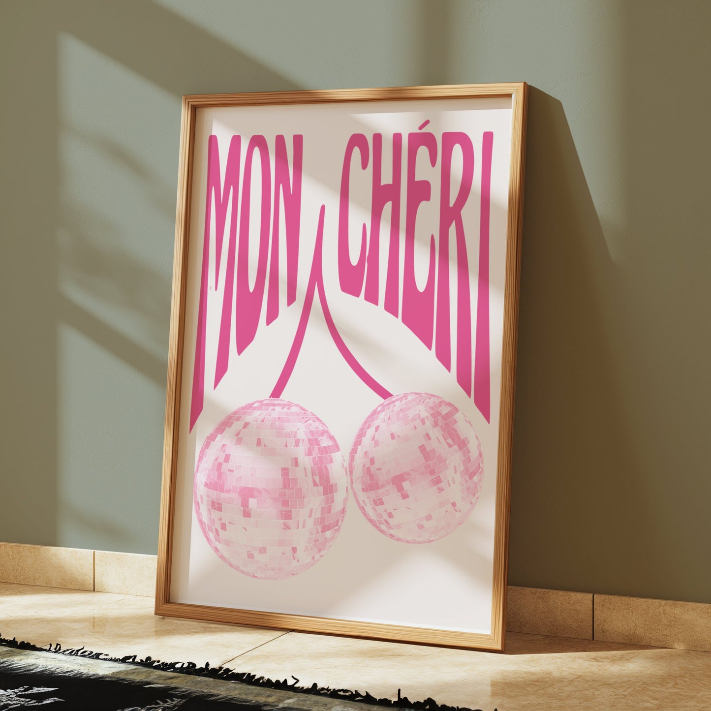 Premium Poster of Mon Cheri Disco Balls Illustrated Art Print Posters