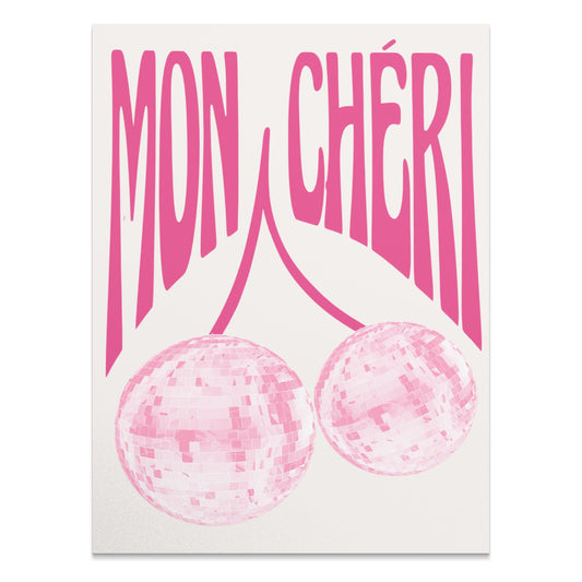 Premium Poster of Mon Cheri Disco Balls Illustrated Art Print Posters