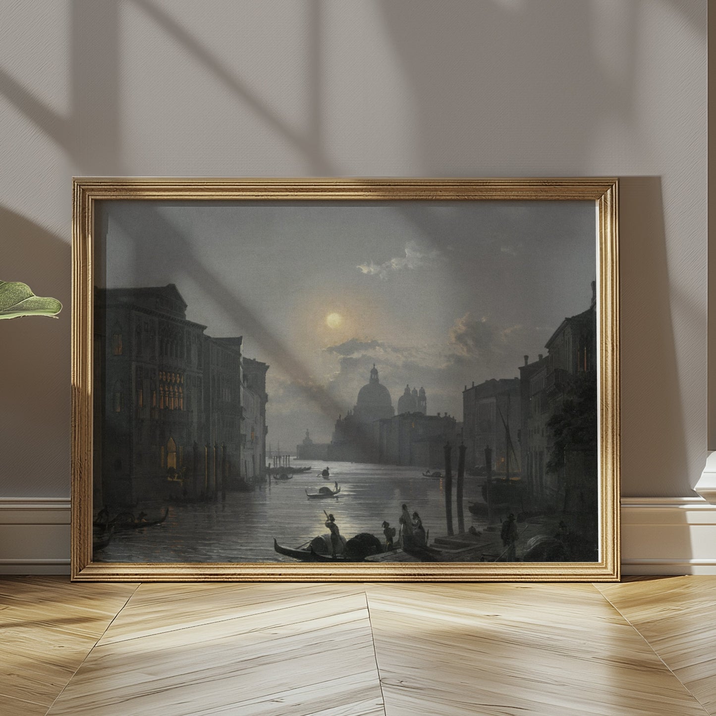 Premium Poster of Moonlit Venetian Canal Scenic Art Print Posters