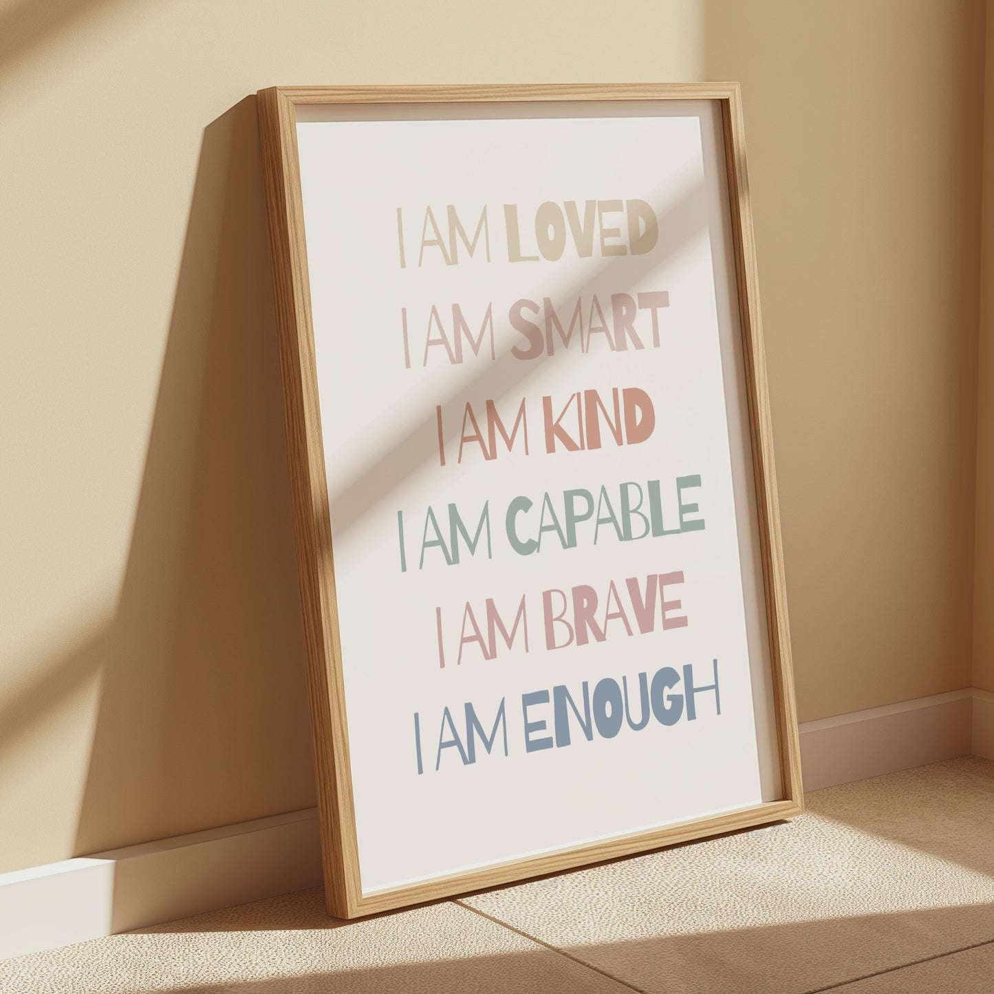 Premium Poster of Motivational Affirmation Typography Art Print Posters