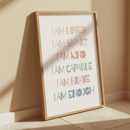 Premium Poster of Motivational Affirmation Typography Art Print Posters