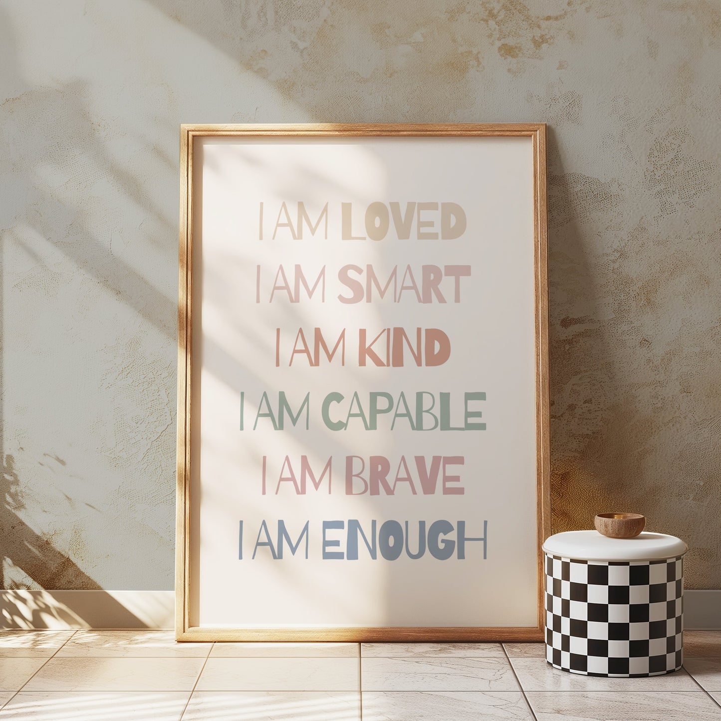 Premium Poster of Motivational Affirmation Typography Art Print Posters