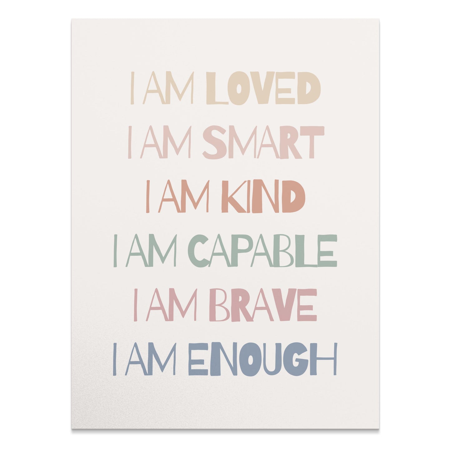 Premium Poster of Motivational Affirmation Typography Art Print Posters