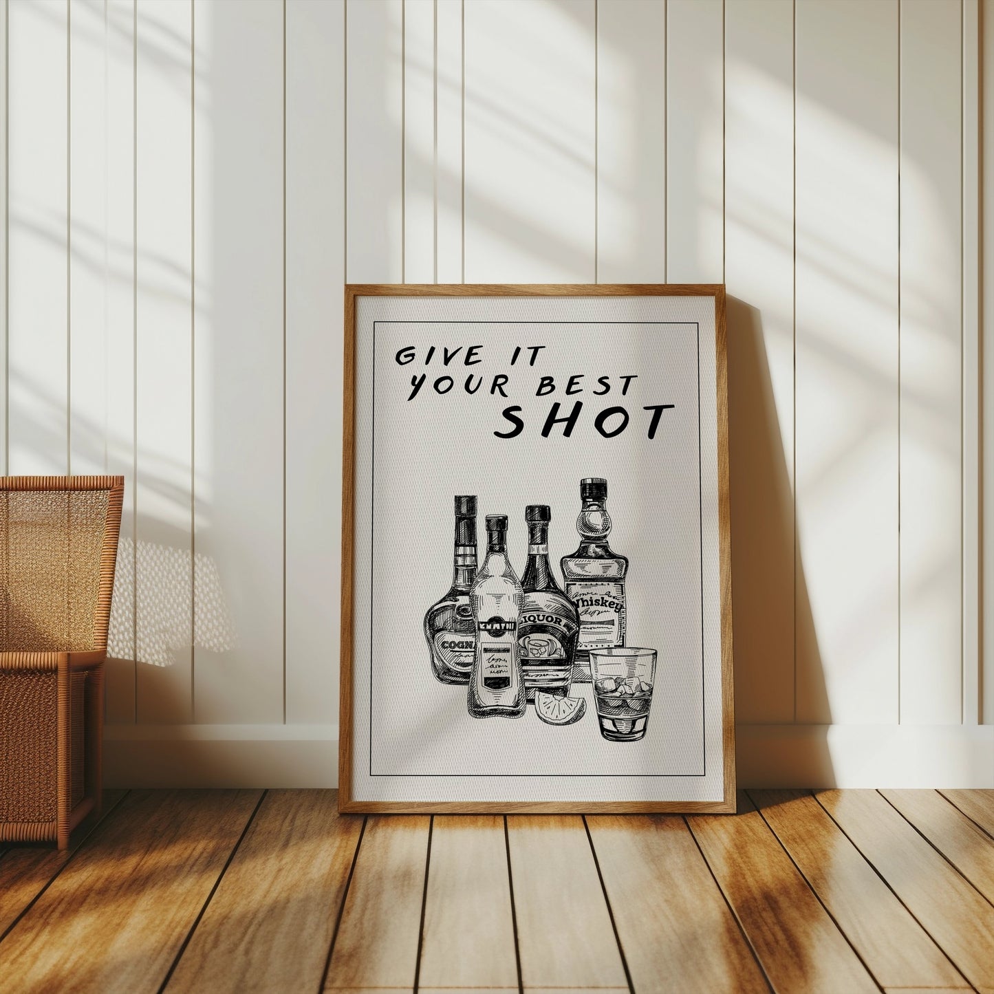 Premium Poster of Motivational Bar Art Give It Your Best Shot Posters