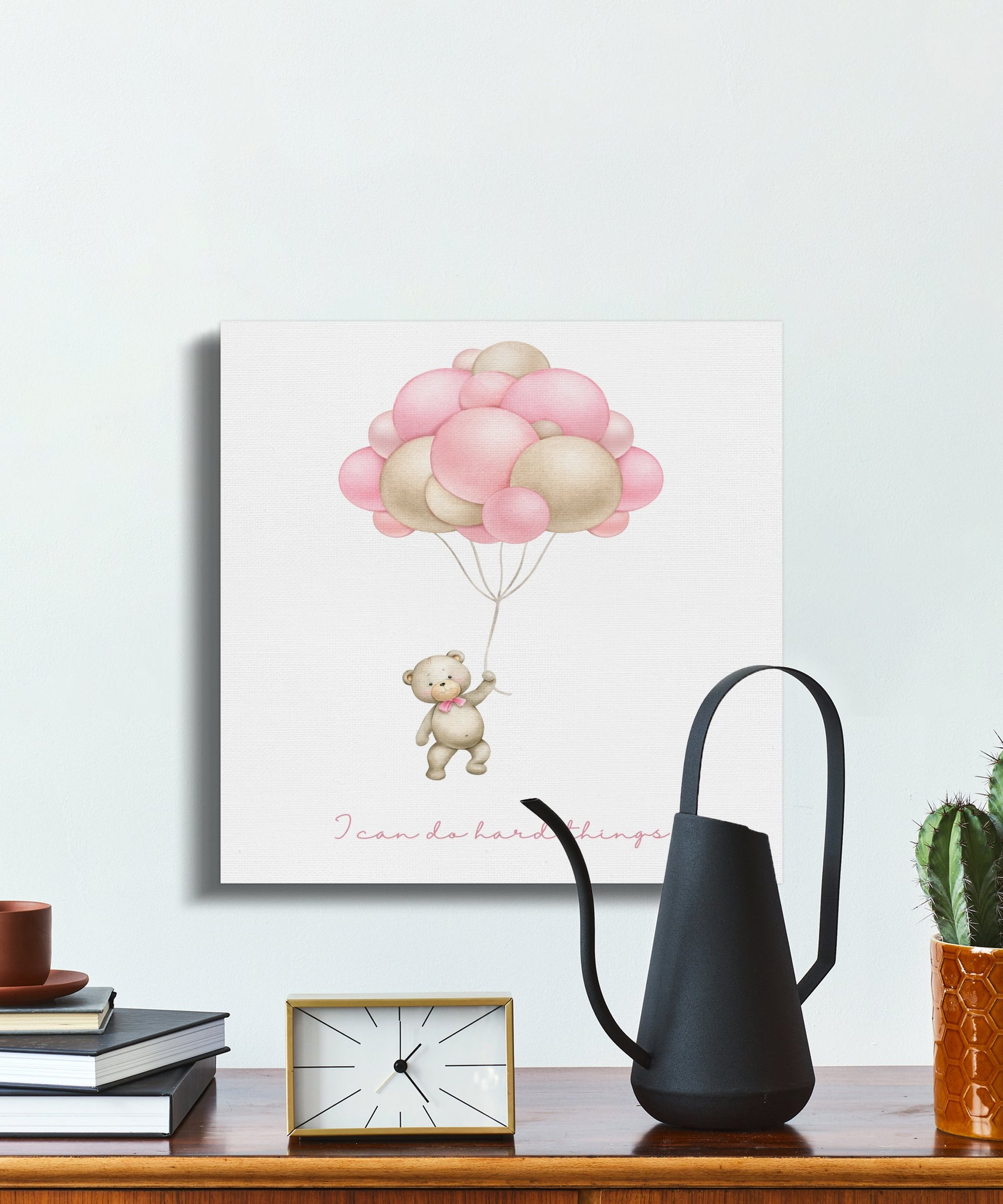Premium Poster of Motivational Teddy Bear Nursery Canvas Wraps