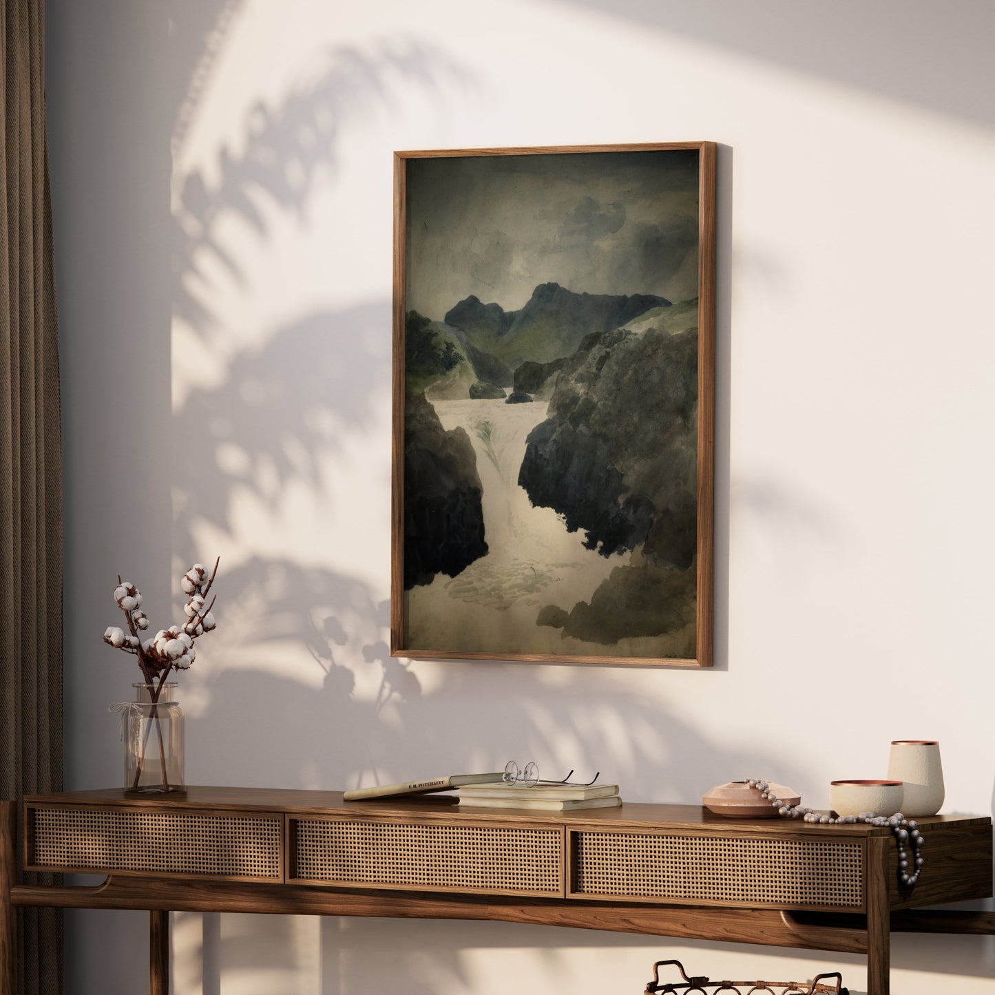 Premium Poster of Mountain River Landscape Painting Posters