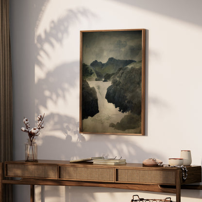Premium Poster of Mountain River Landscape Painting Posters