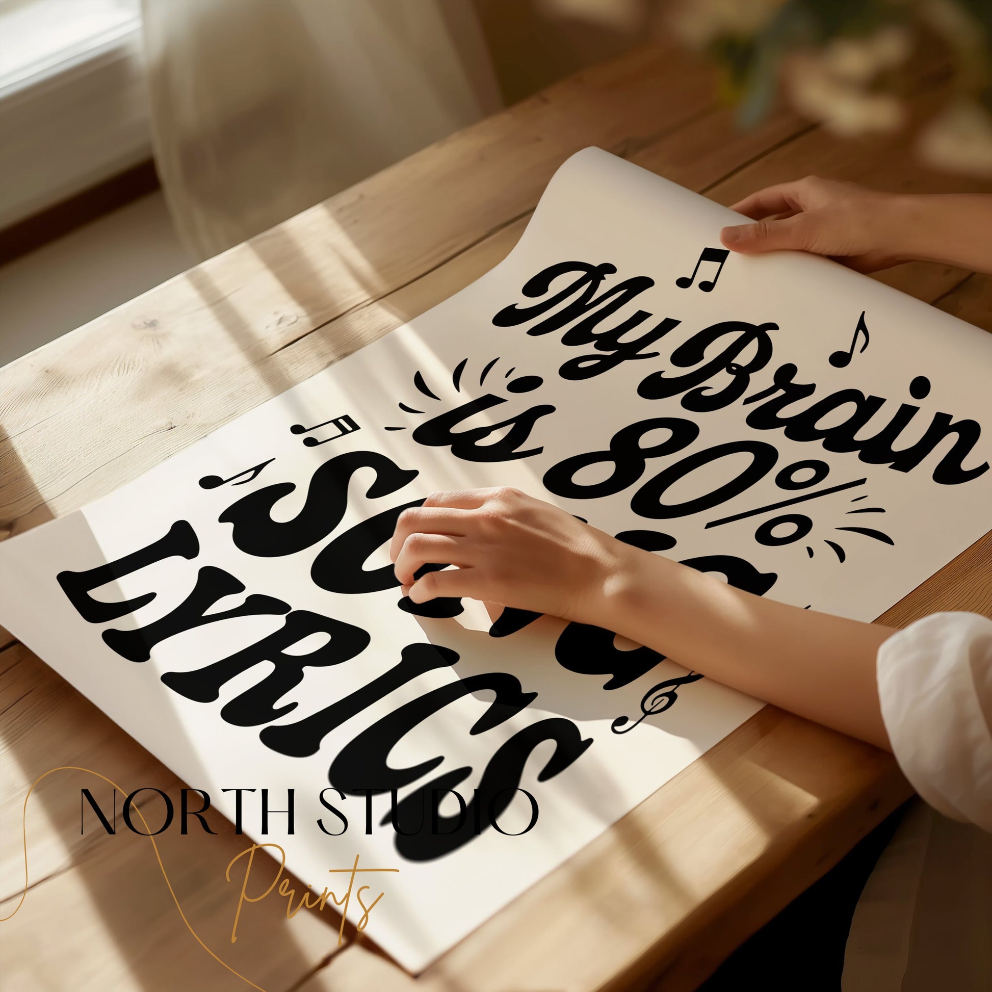Premium Poster of My Brain is 80 Percent Song Lyrics Posters