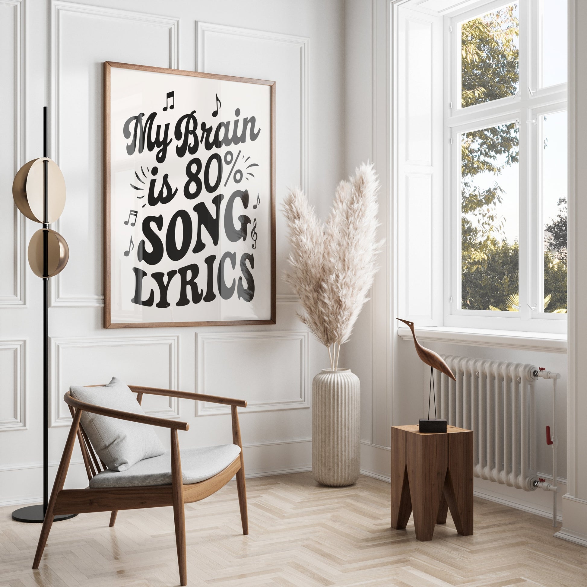 Premium Poster of My Brain is 80 Percent Song Lyrics Posters