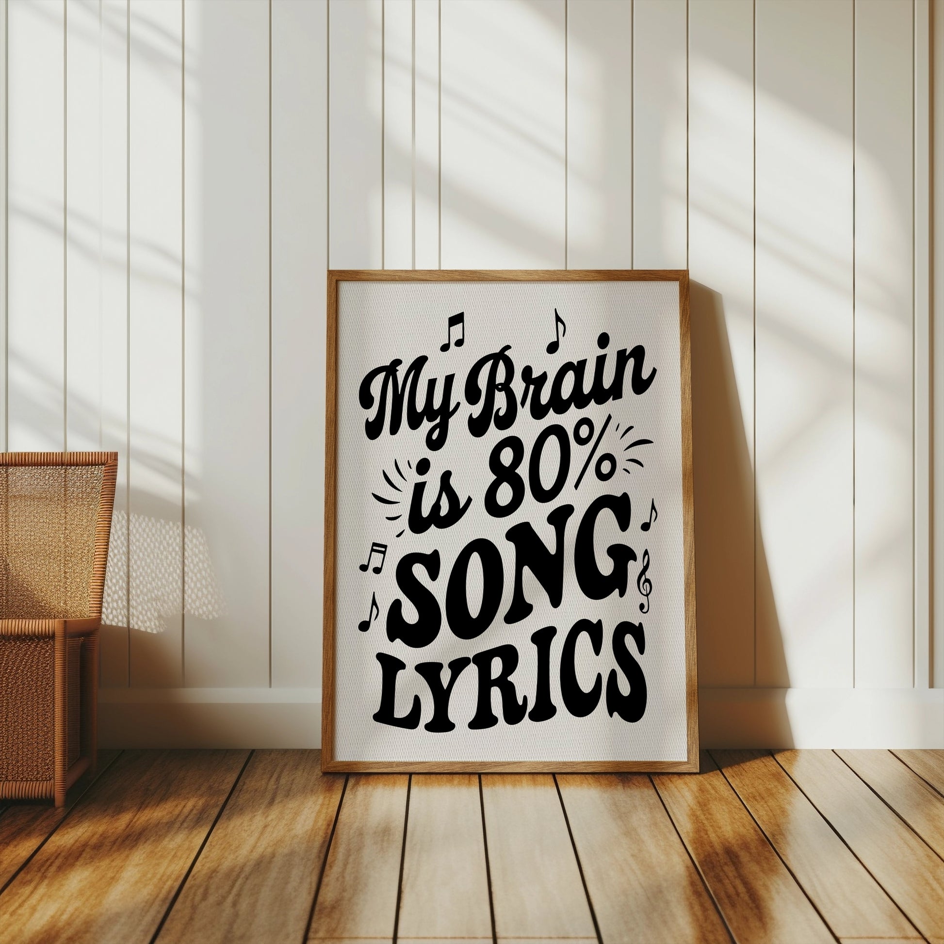 Premium Poster of My Brain is 80 Percent Song Lyrics Posters