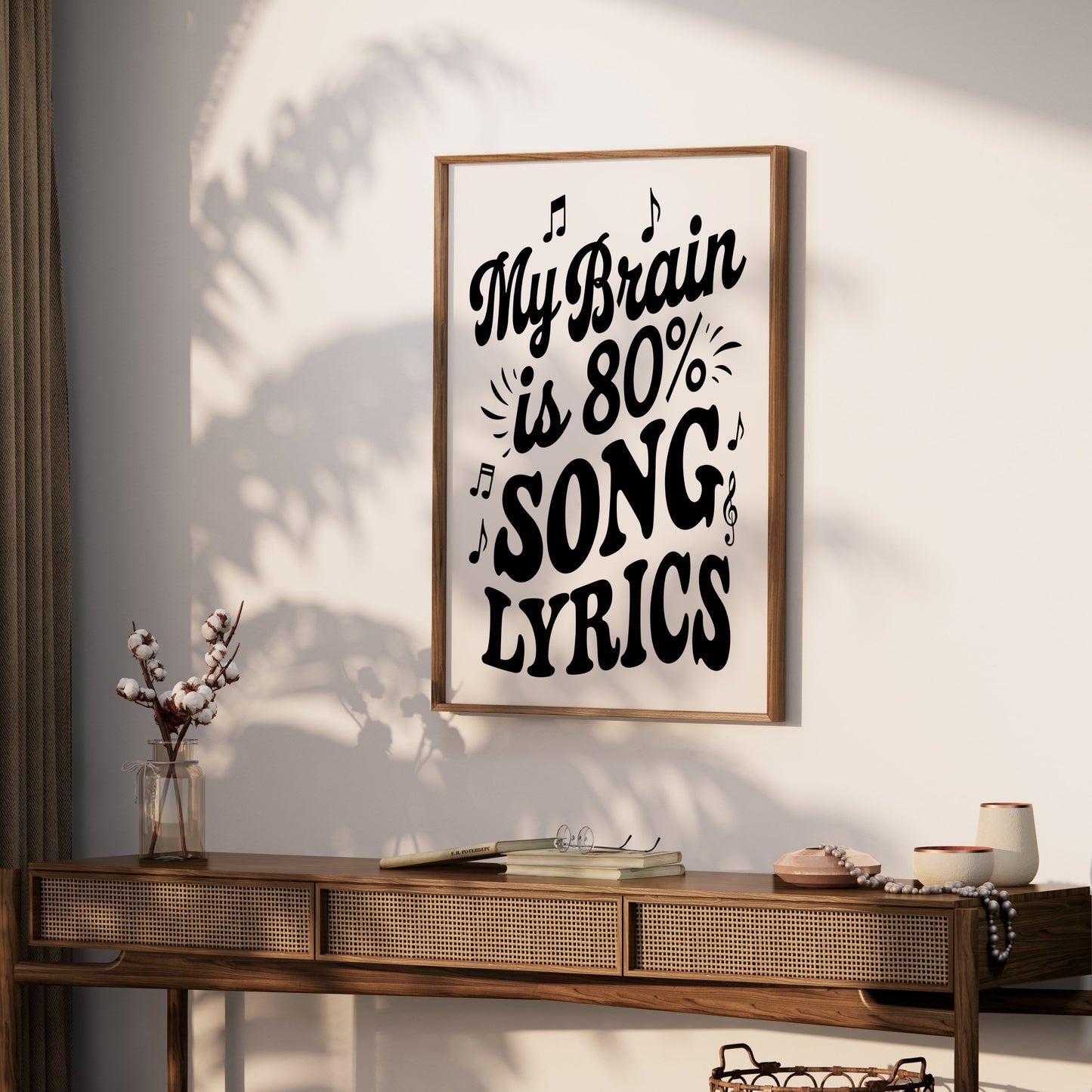 Premium Poster of My Brain is 80 Percent Song Lyrics Posters