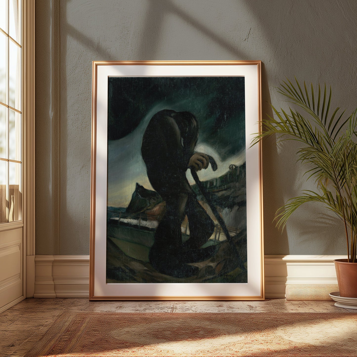 Premium Poster of Mysterious Figure in Dark Landscape Artwork Posters