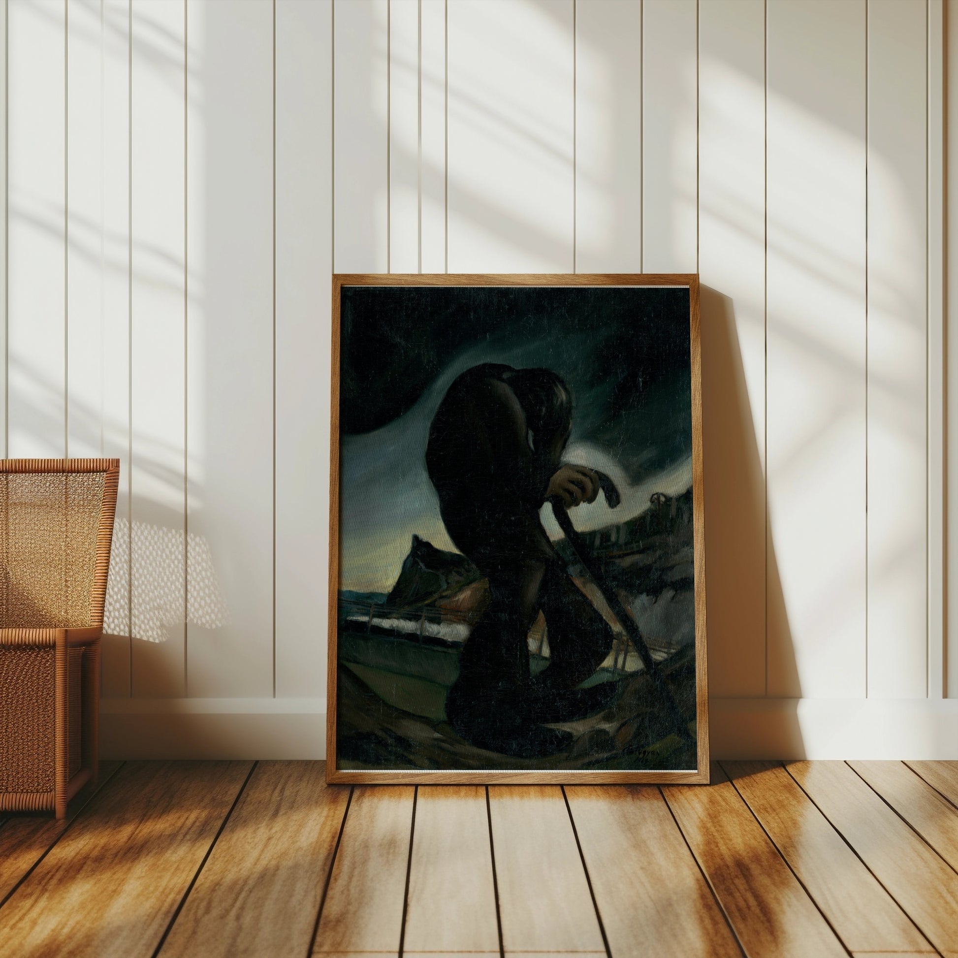 Premium Poster of Mysterious Figure in Dark Landscape Artwork Posters