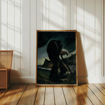 Premium Poster of Mysterious Figure in Dark Landscape Artwork Posters