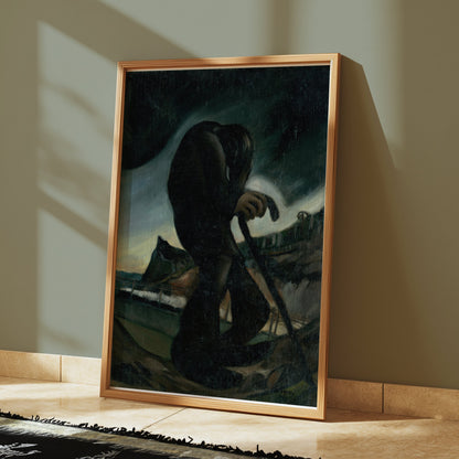 Premium Poster of Mysterious Figure in Dark Landscape Artwork Posters