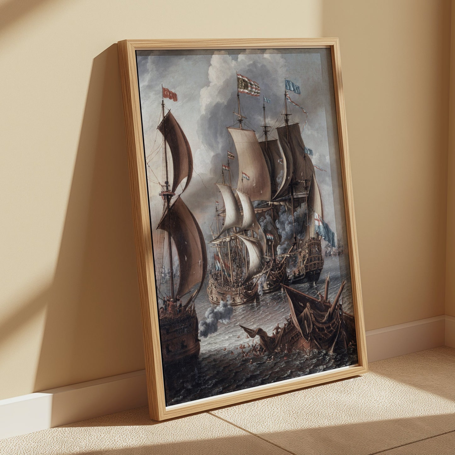 Premium Poster of Naval Battle Artwork Reproduction Collection Posters