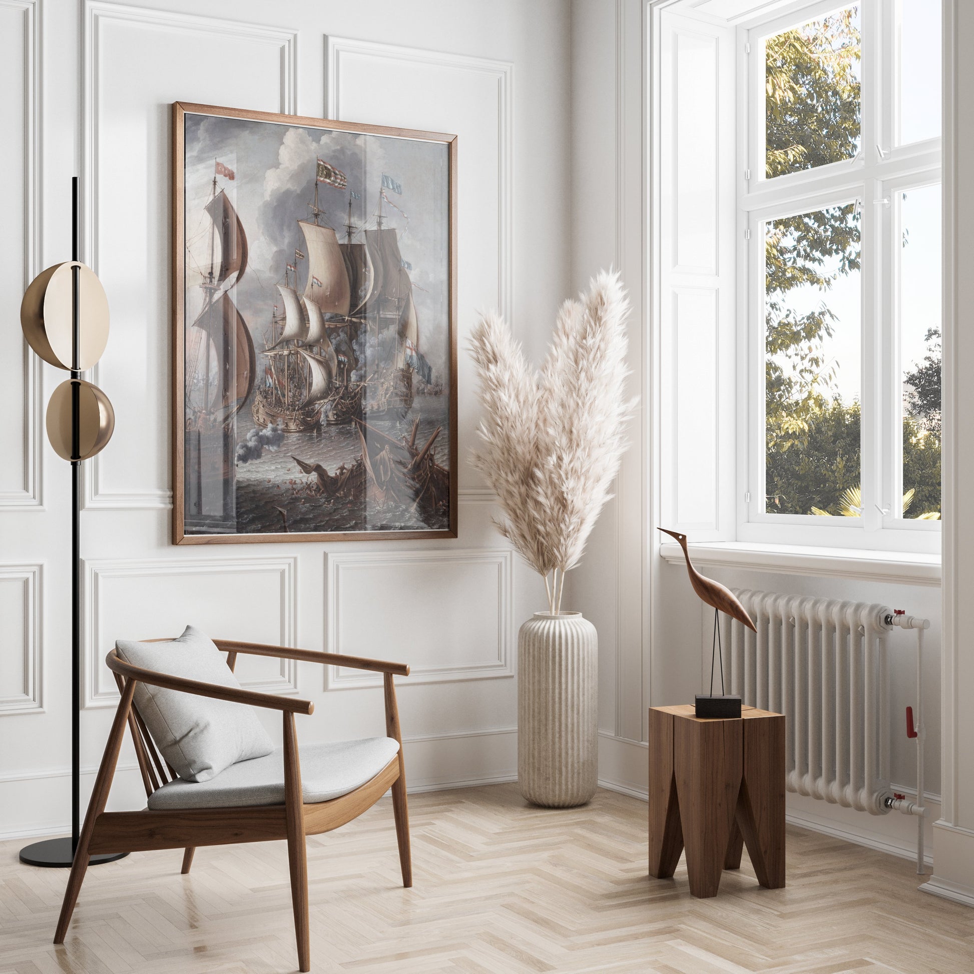 Premium Poster of Naval Battle Artwork Reproduction Collection Posters