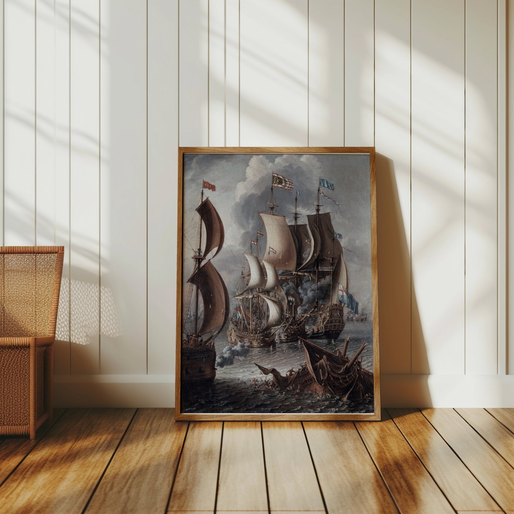 Premium Poster of Naval Battle Artwork Reproduction Collection Posters