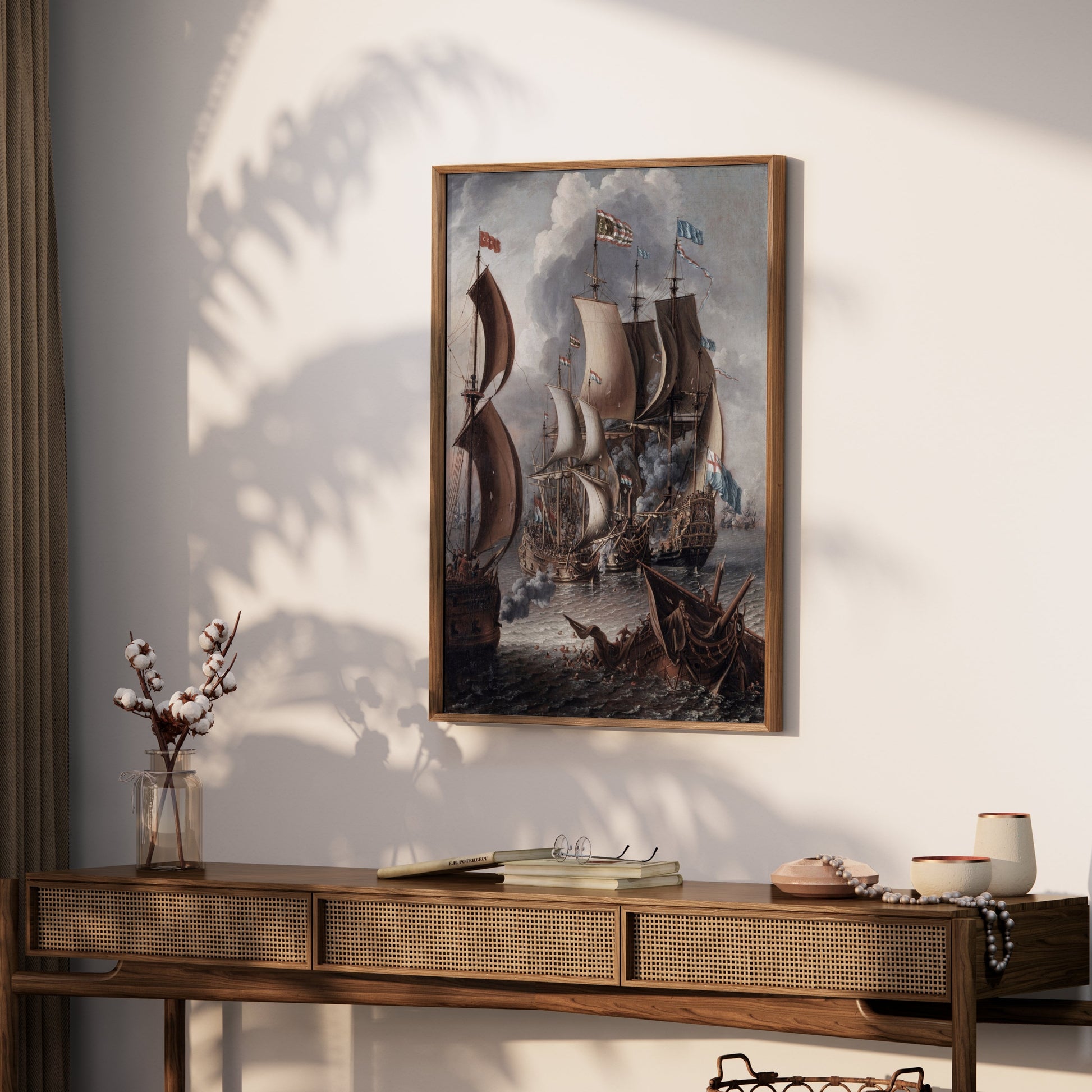 Premium Poster of Naval Battle Artwork Reproduction Collection Posters