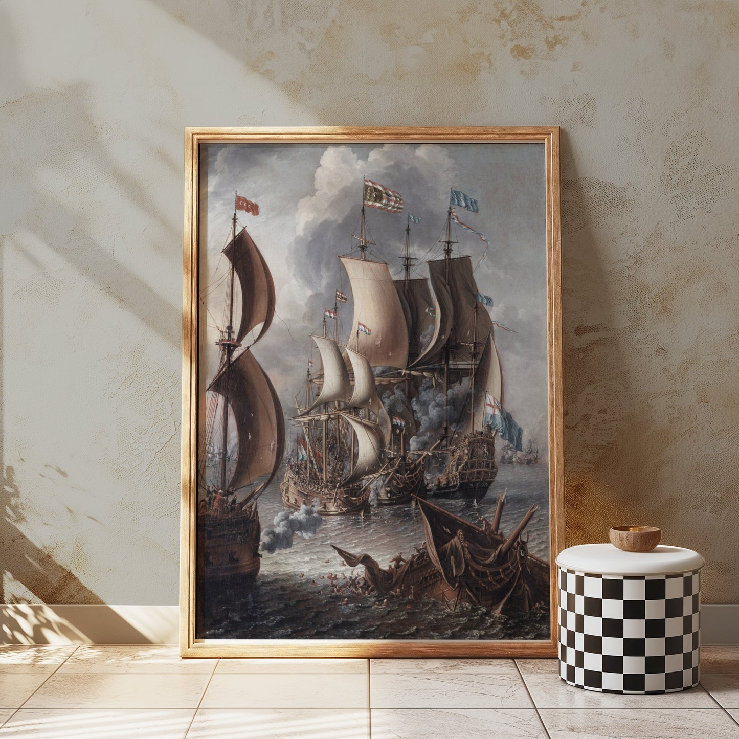 Premium Poster of Naval Battle Artwork Reproduction Collection Posters