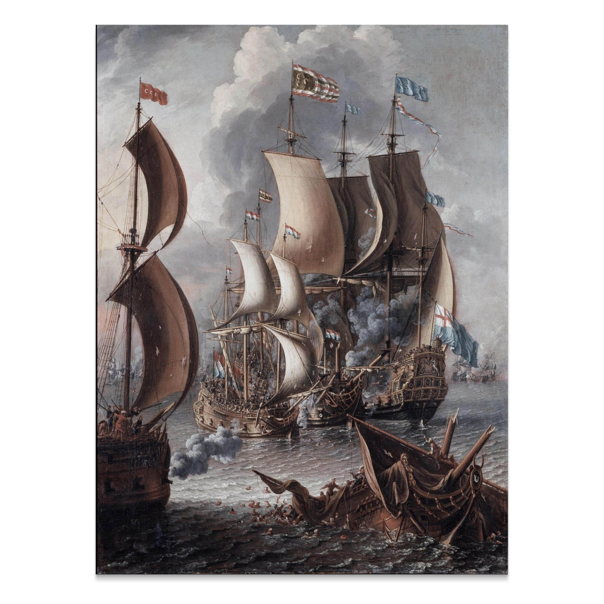 Premium Poster of Naval Battle Artwork Reproduction Collection Posters