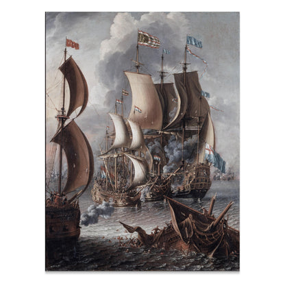 Premium Poster of Naval Battle Artwork Reproduction Collection Posters