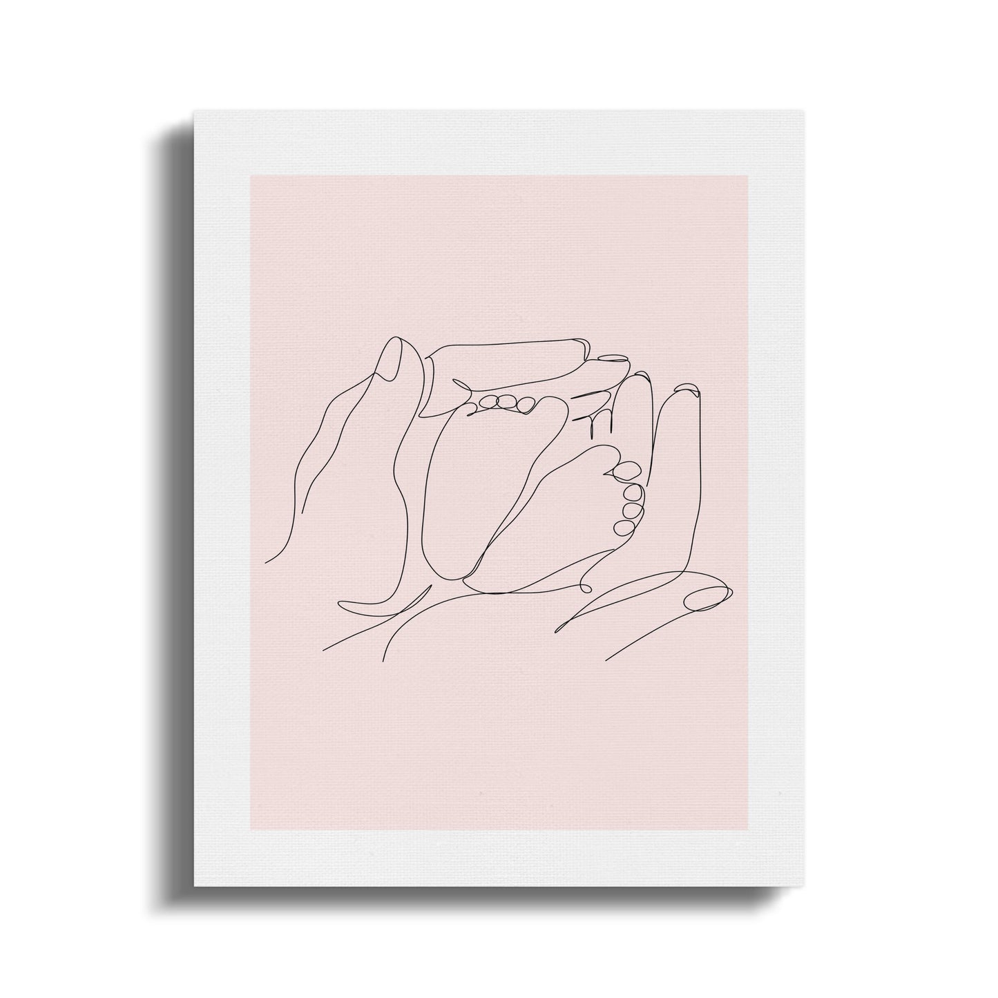 Premium Poster of Nursery Wall Art Hand and Foot Sketch Canvas Wraps