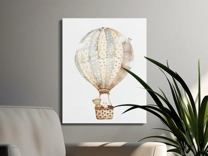 Premium Poster of Nursery Wall Art Hot Air Balloon Canvas Wraps