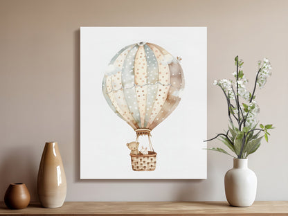 Premium Poster of Nursery Wall Art Hot Air Balloon Canvas Wraps