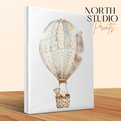 Premium Poster of Nursery Wall Art Hot Air Balloon Canvas Wraps