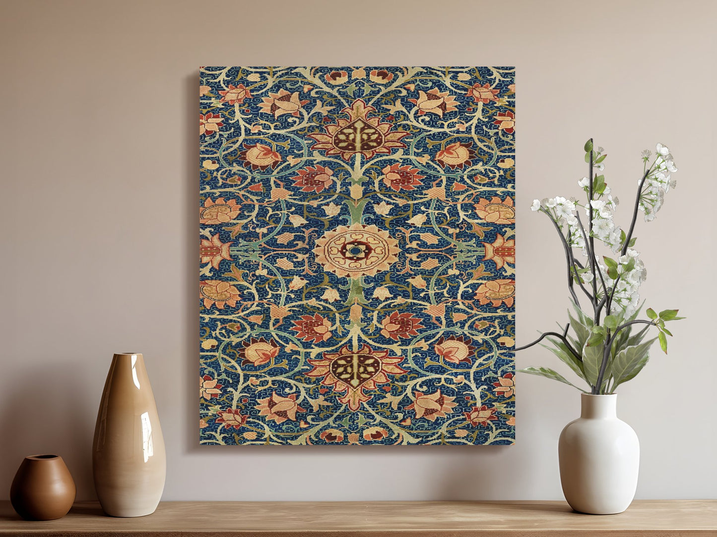 Premium Poster of Ornate William Morris Wall Art Design on Canvas Wraps