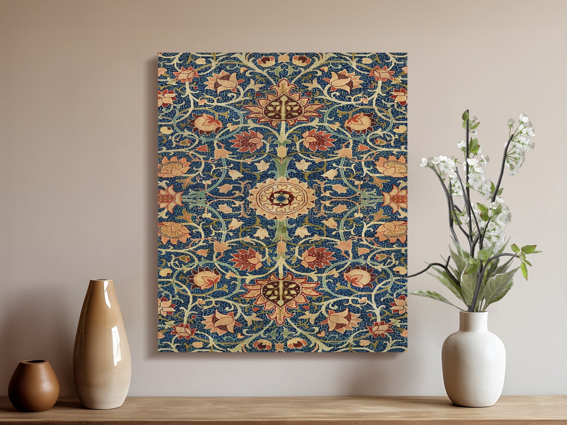 Premium Poster of Ornate William Morris Wall Art Design on Canvas Wraps