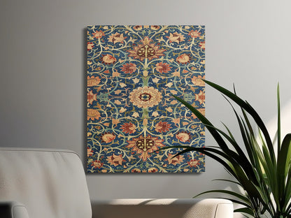 Premium Poster of Ornate William Morris Wall Art Design on Canvas Wraps