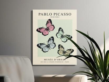 Premium Poster of Pablo Picasso Butterfly Art Canvas Wraps