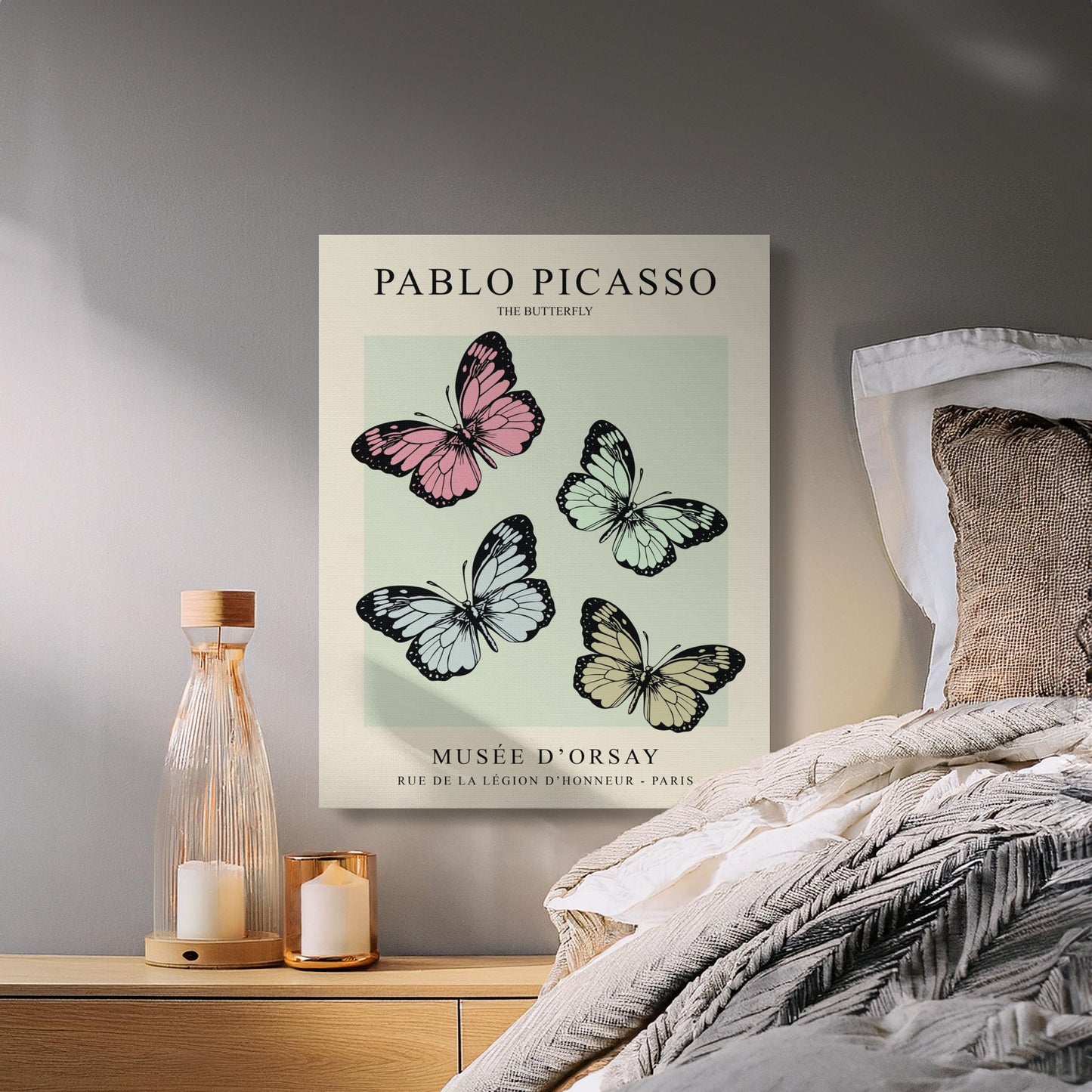 Premium Poster of Pablo Picasso Butterfly Art Canvas Wraps