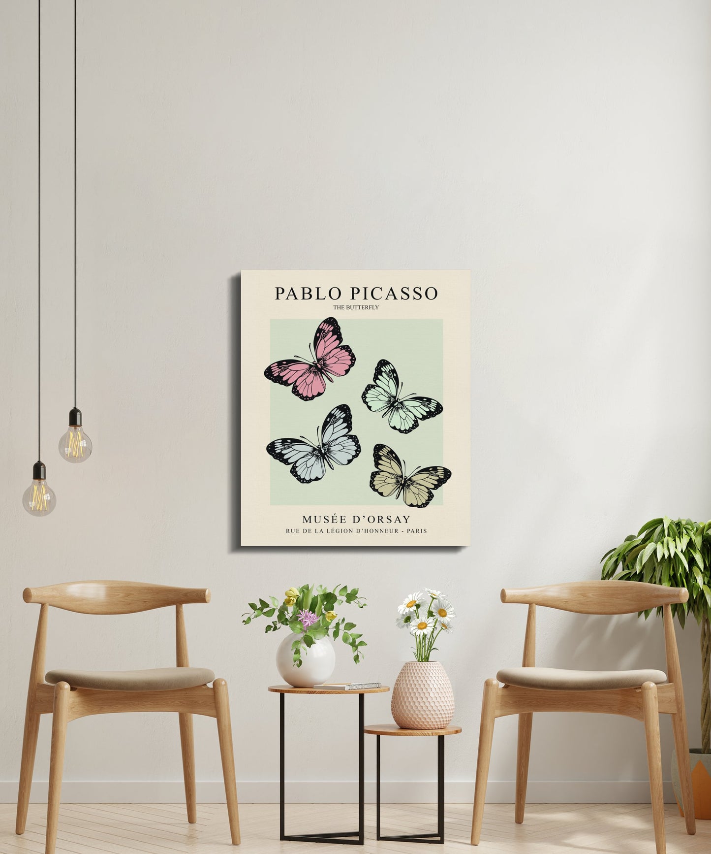 Premium Poster of Pablo Picasso Butterfly Art Canvas Wraps