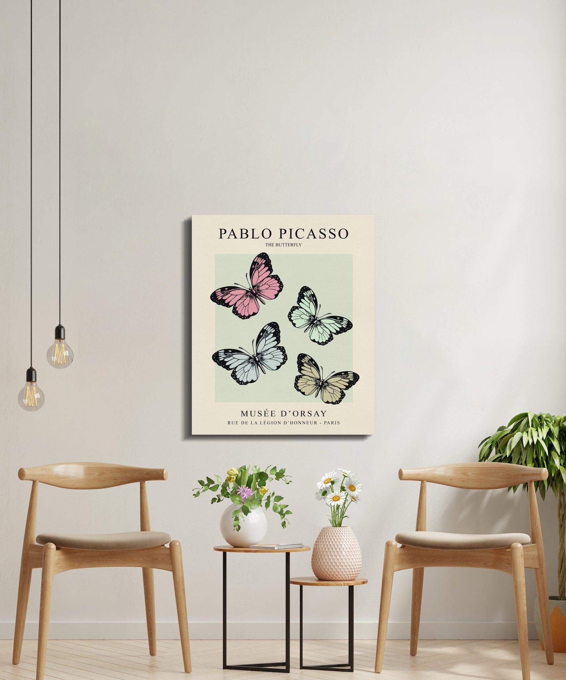 Premium Poster of Pablo Picasso Butterfly Art Canvas Wraps