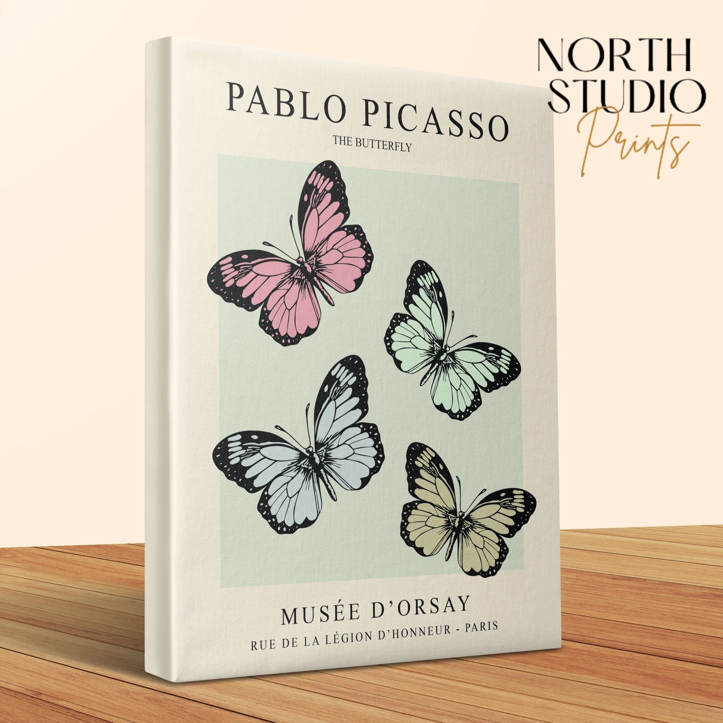 Premium Poster of Pablo Picasso Butterfly Art Canvas Wraps