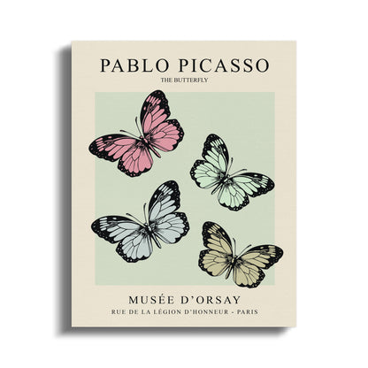 Premium Poster of Pablo Picasso Butterfly Art Canvas Wraps