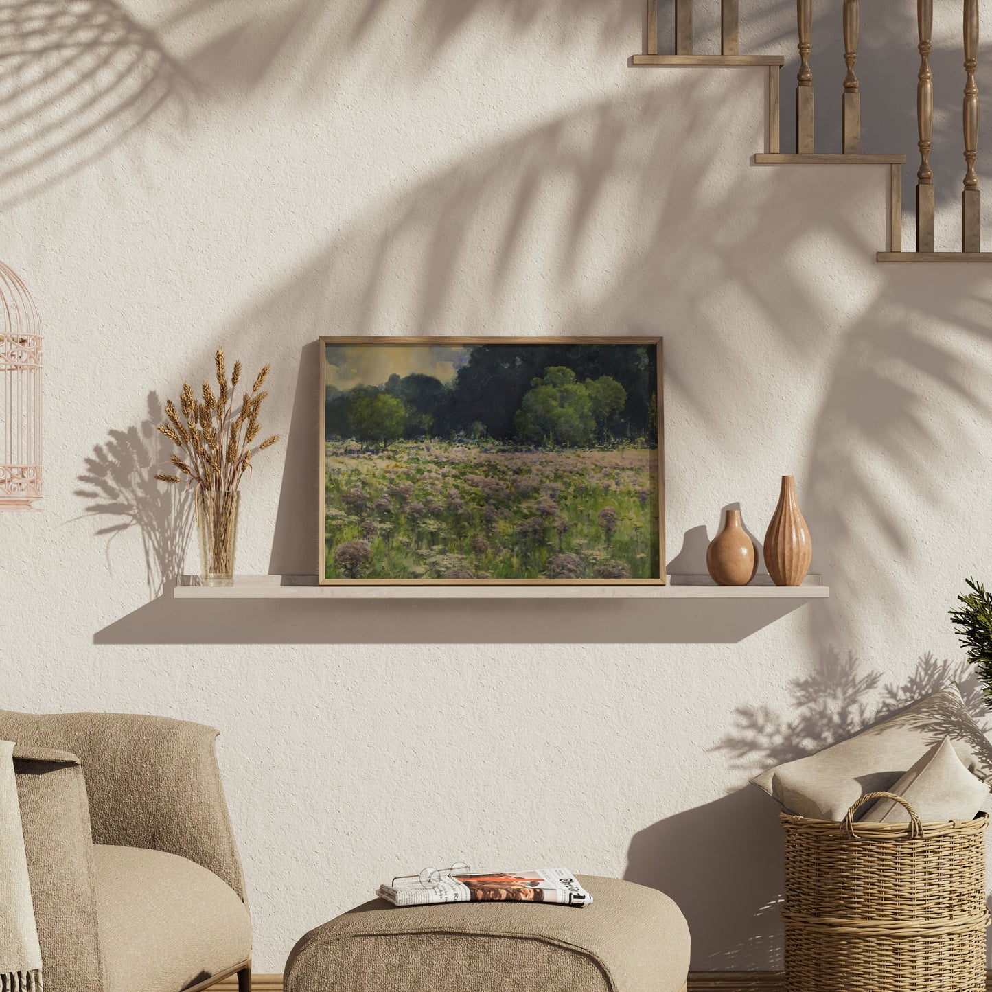 Premium Poster of Pastoral Countryside Landscape Art Print Posters