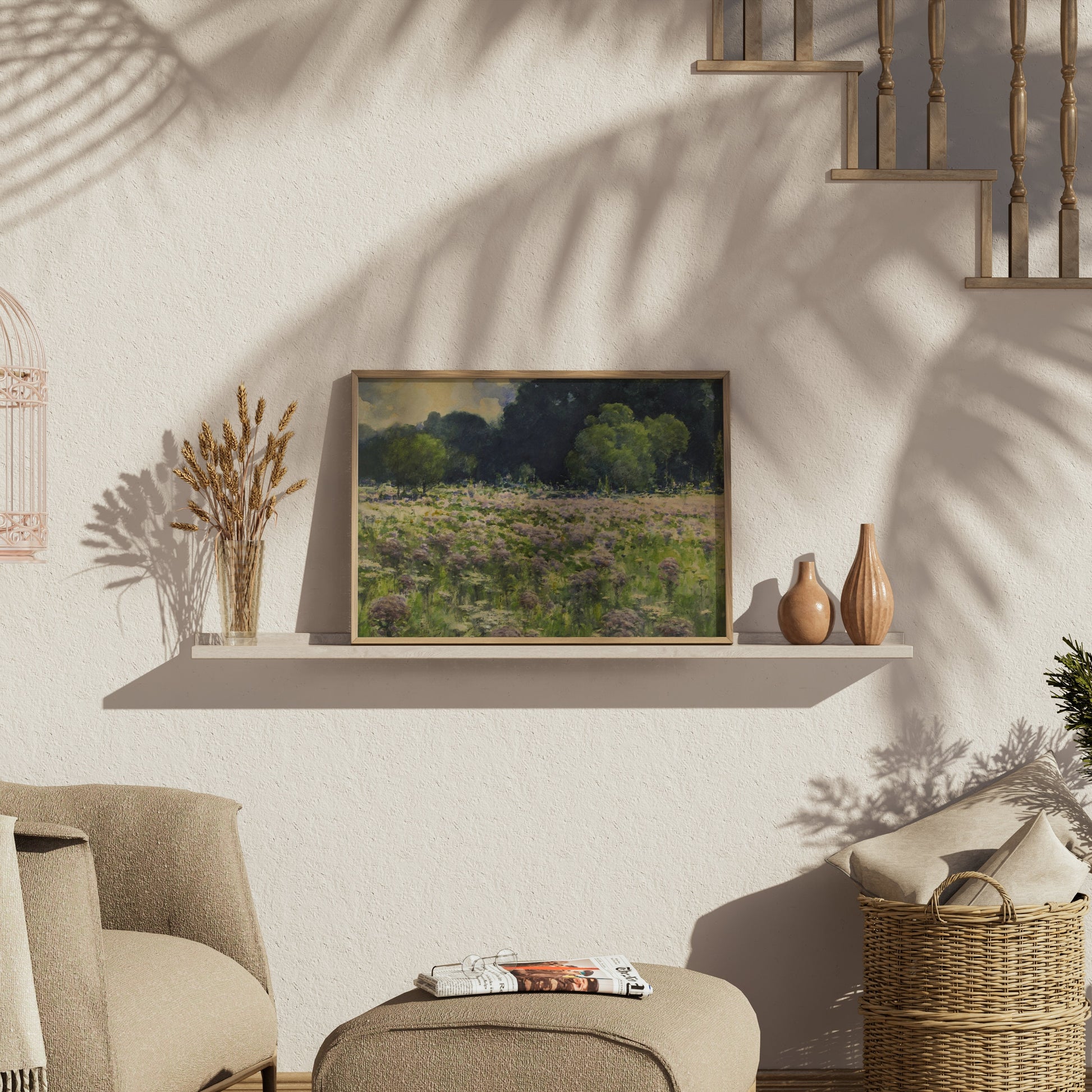 Premium Poster of Pastoral Countryside Landscape Art Print Posters